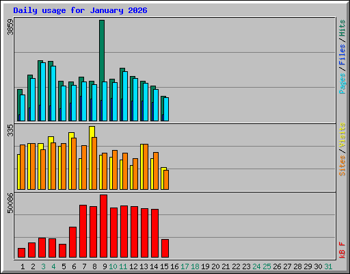 Daily usage for January 2026