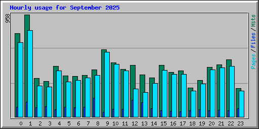Hourly usage for September 2025
