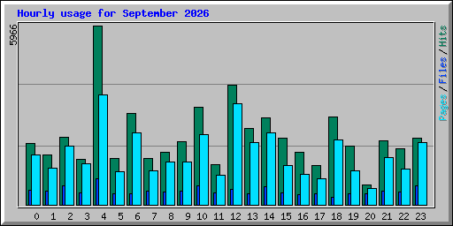 Hourly usage for September 2026