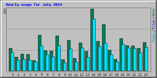 Hourly usage for July 2024