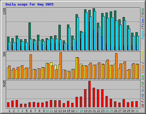 Daily usage for May 2025