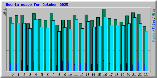 Hourly usage for October 2025
