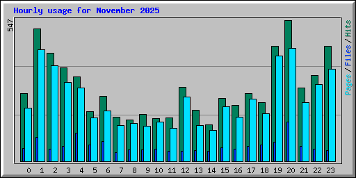 Hourly usage for November 2025