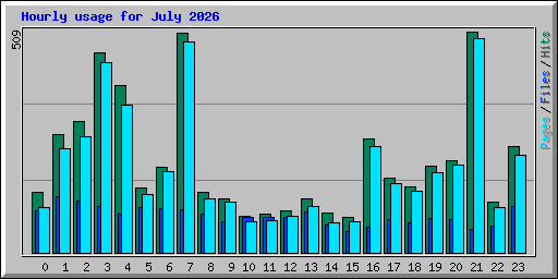 Hourly usage for July 2026
