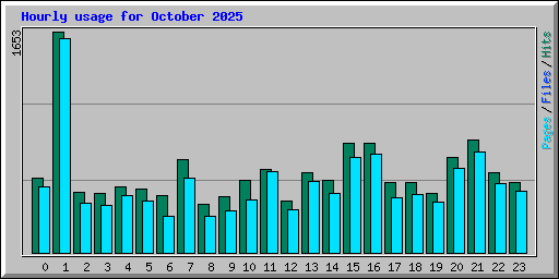 Hourly usage for October 2025