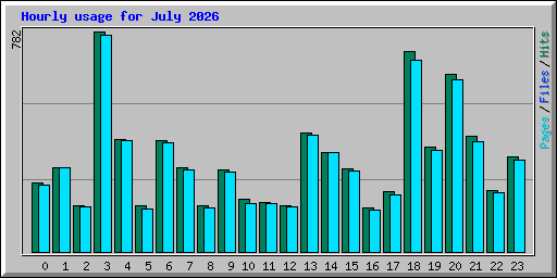Hourly usage for July 2026